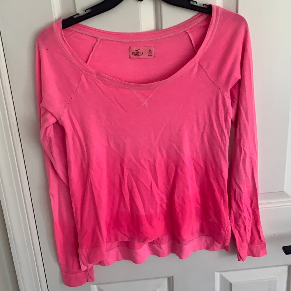 Hollister Hot Pink Long Sleeve Shirt Size XS